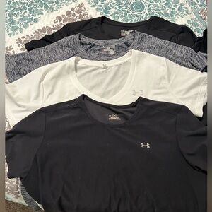 EUC Set of 4 Under Armour dry fit tops